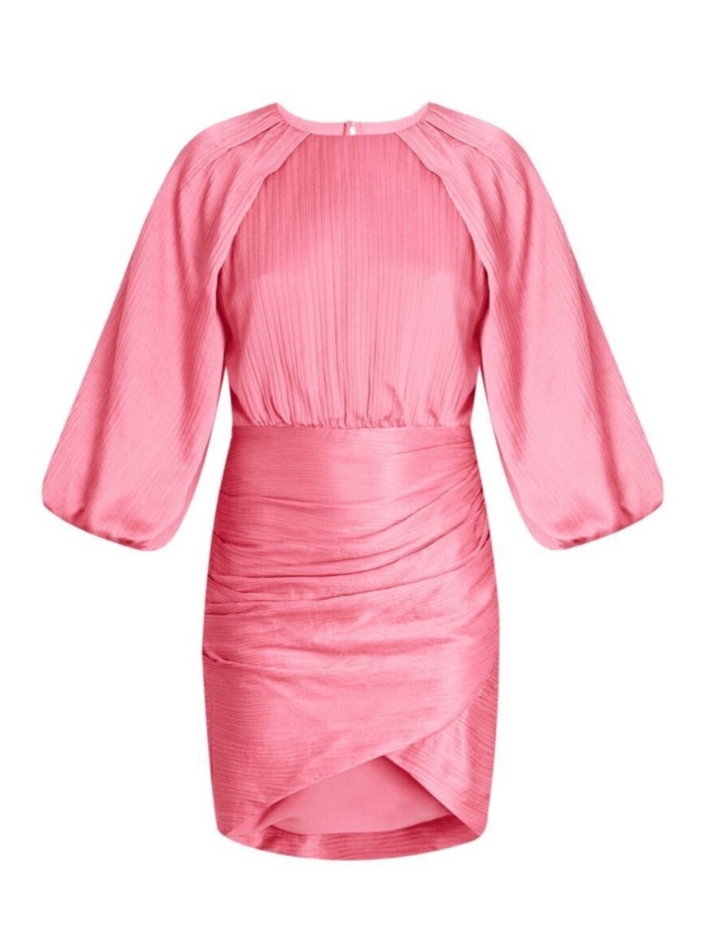 Veronica Beard Pink Mini Dress Bodycon Long Sleeve 2 Gracelynn Silk